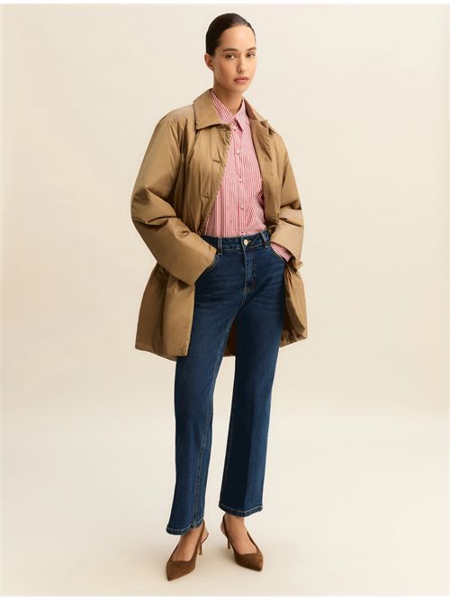 Camicia ampia in popeline stretch - ROSSO EMME MARELLA | EMMLIUTI156/004